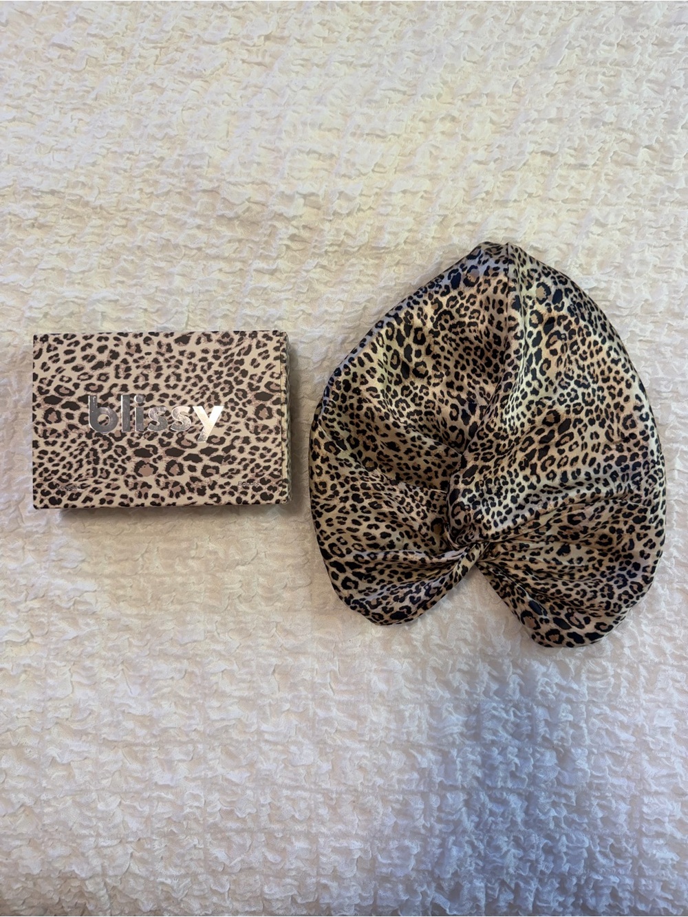 Blissy Silk Leopard Bonnet